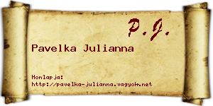 Pavelka Julianna névjegykártya